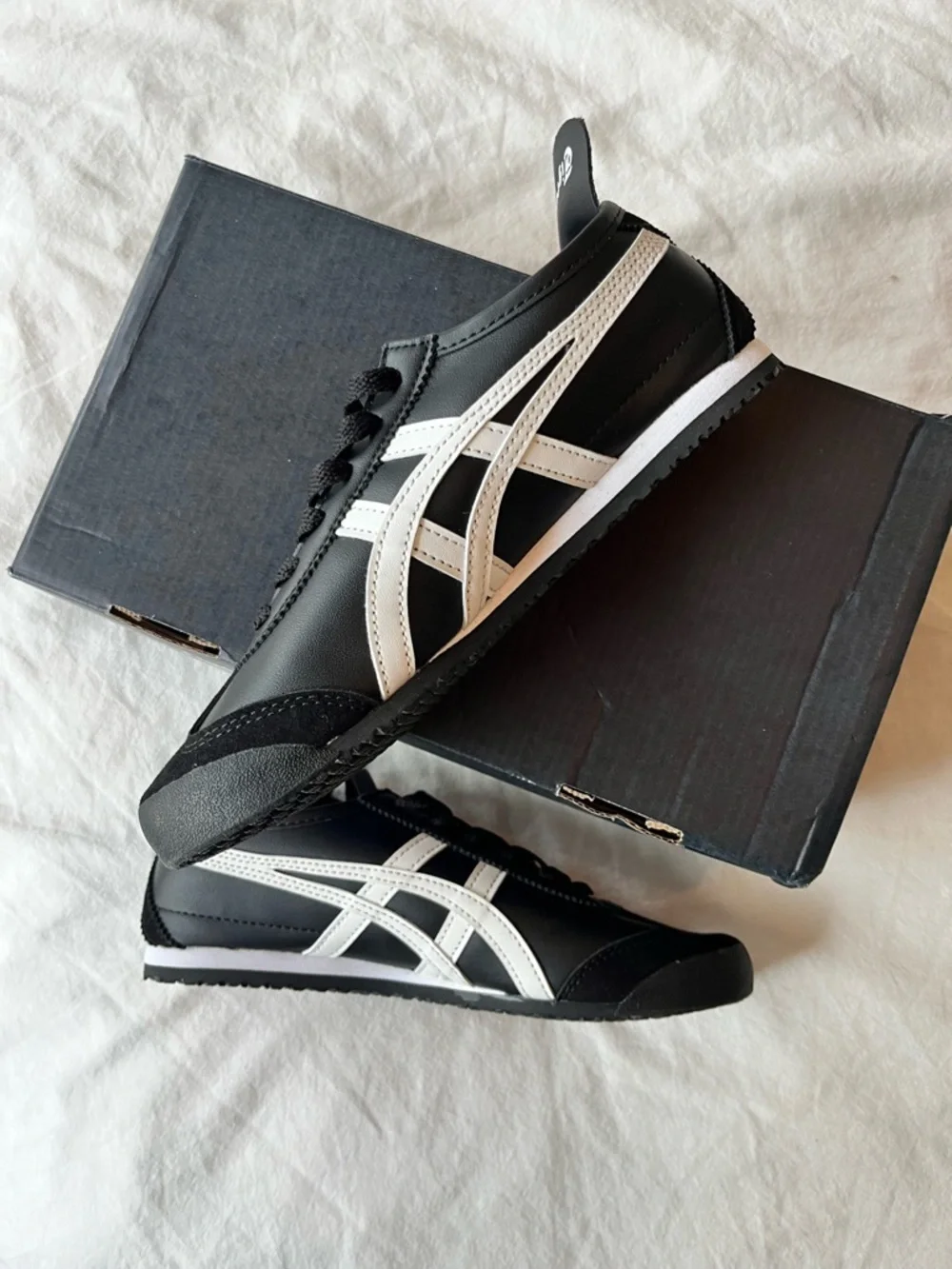 Onitsuka Tiger by Asics Black with White Stripes Sneakers